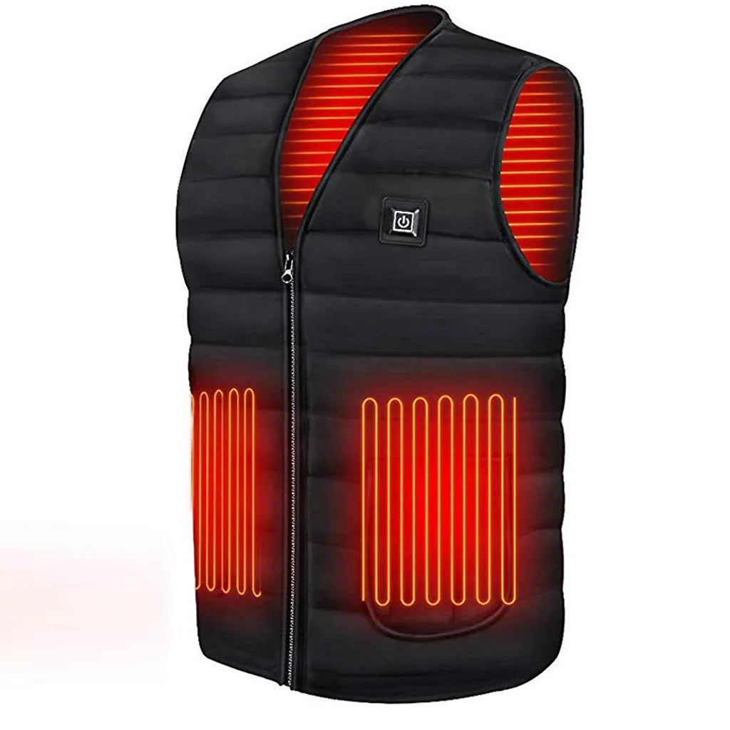 Smart Heated Vest 9-Zone Electric Heating Cotton Warm Jacket for Men & Women