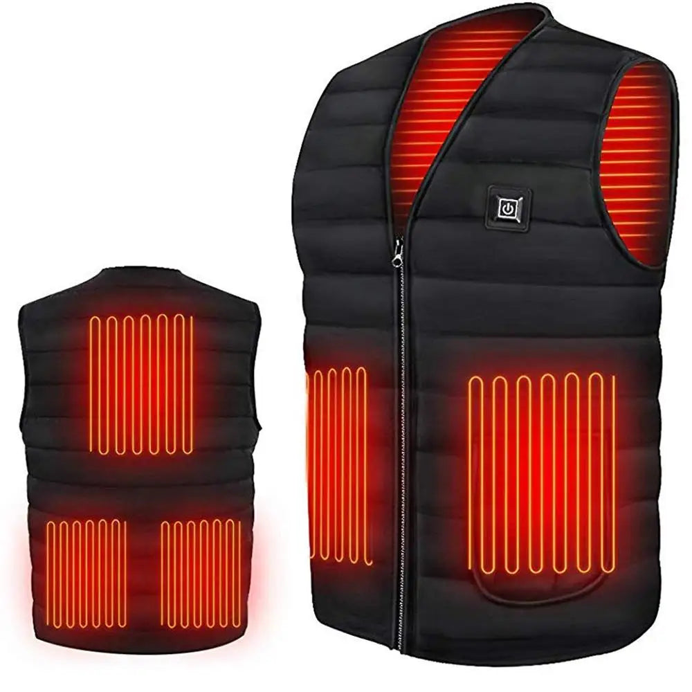 Smart Heated Vest 9-Zone Electric Heating Cotton Warm Jacket for Men & Women