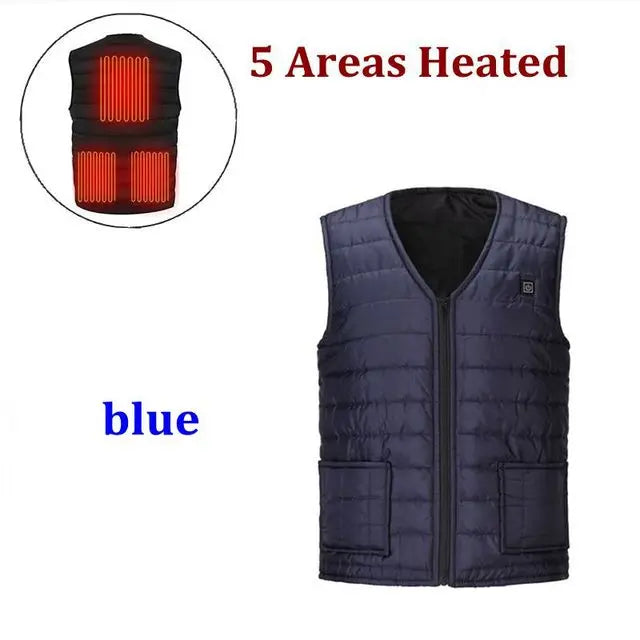 Smart Heated Vest 9-Zone Electric Heating Cotton Warm Jacket for Men & Women