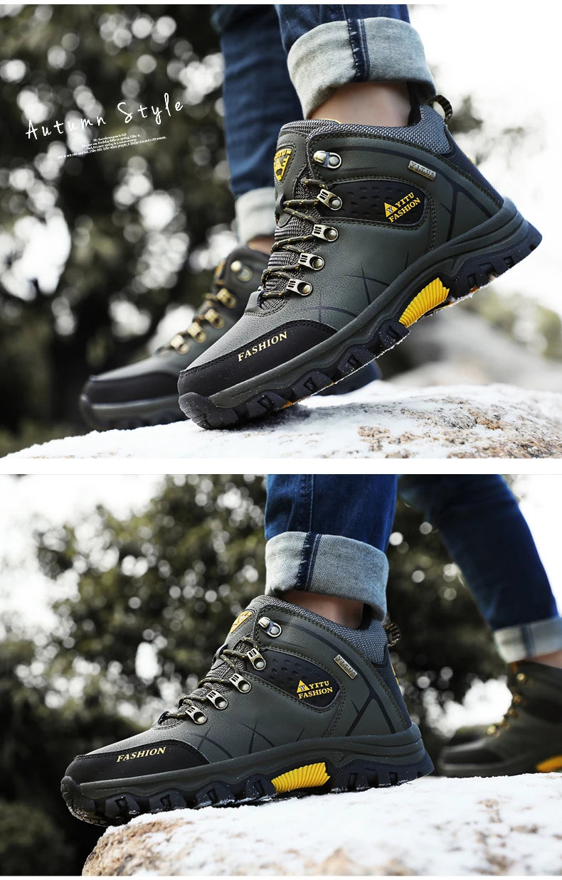 Waterproof Leather Winter Snow Boots