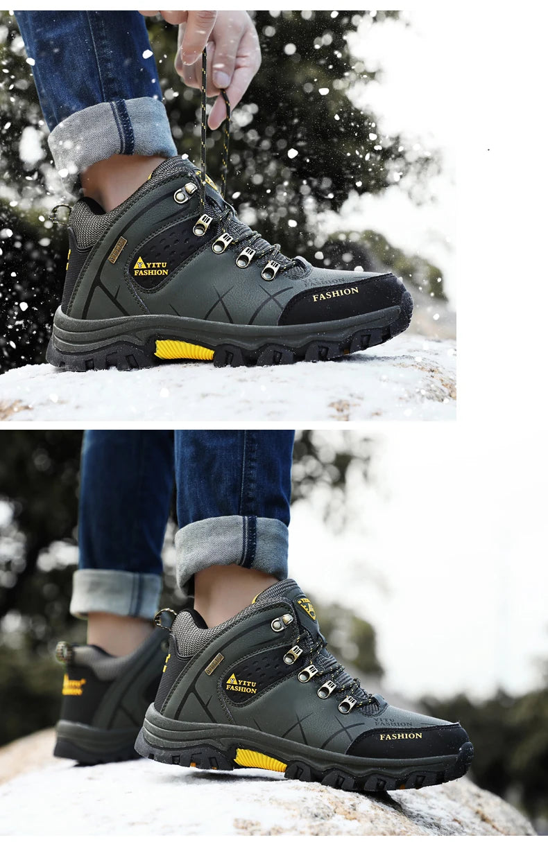 Waterproof Leather Winter Snow Boots