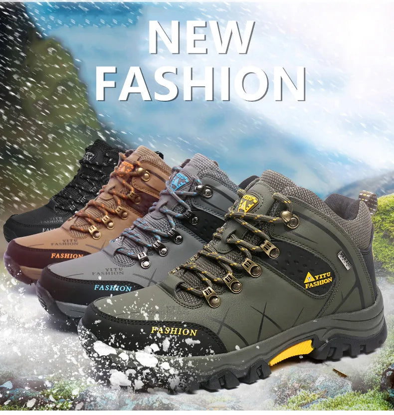 Waterproof Leather Winter Snow Boots