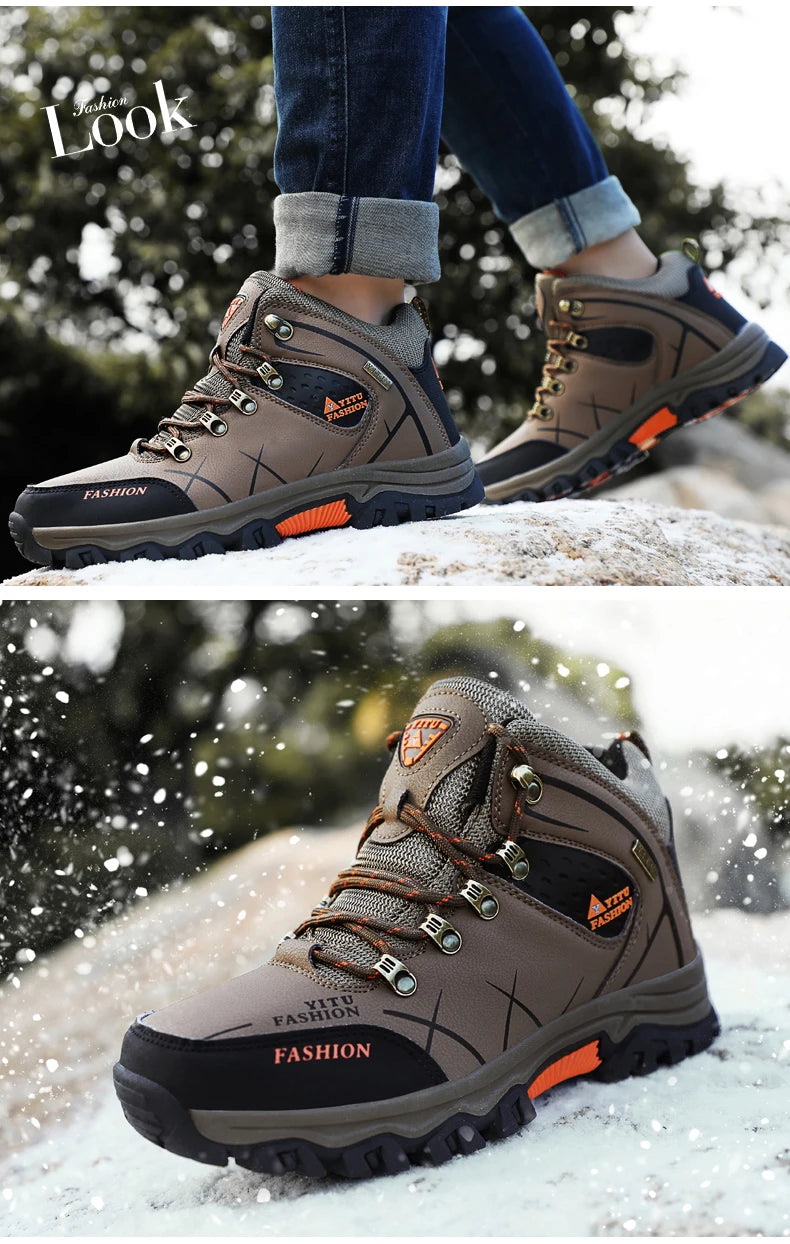 Waterproof Leather Winter Snow Boots