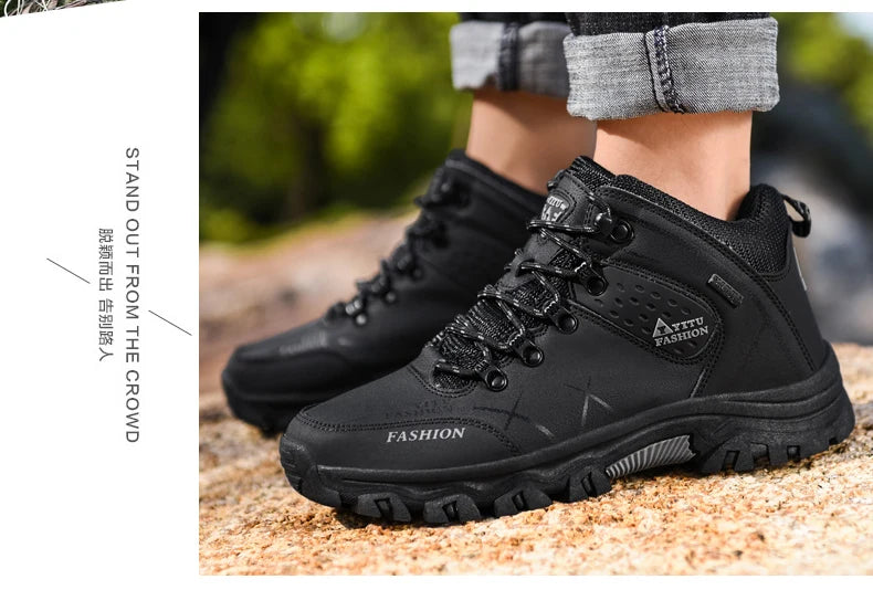 Waterproof Leather Winter Snow Boots