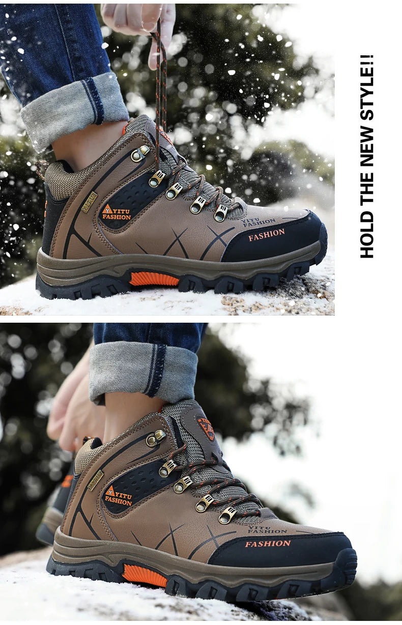 Waterproof Leather Winter Snow Boots