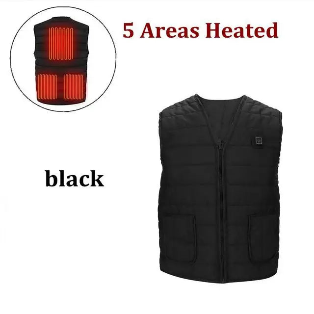 Smart Heated Vest 9-Zone Electric Heating Cotton Warm Jacket for Men & Women