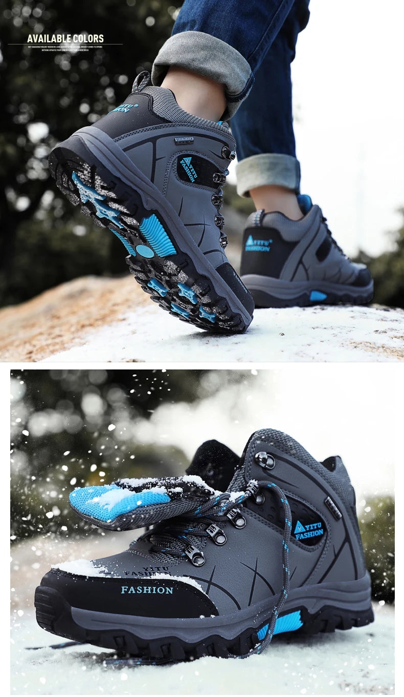 Waterproof Leather Winter Snow Boots