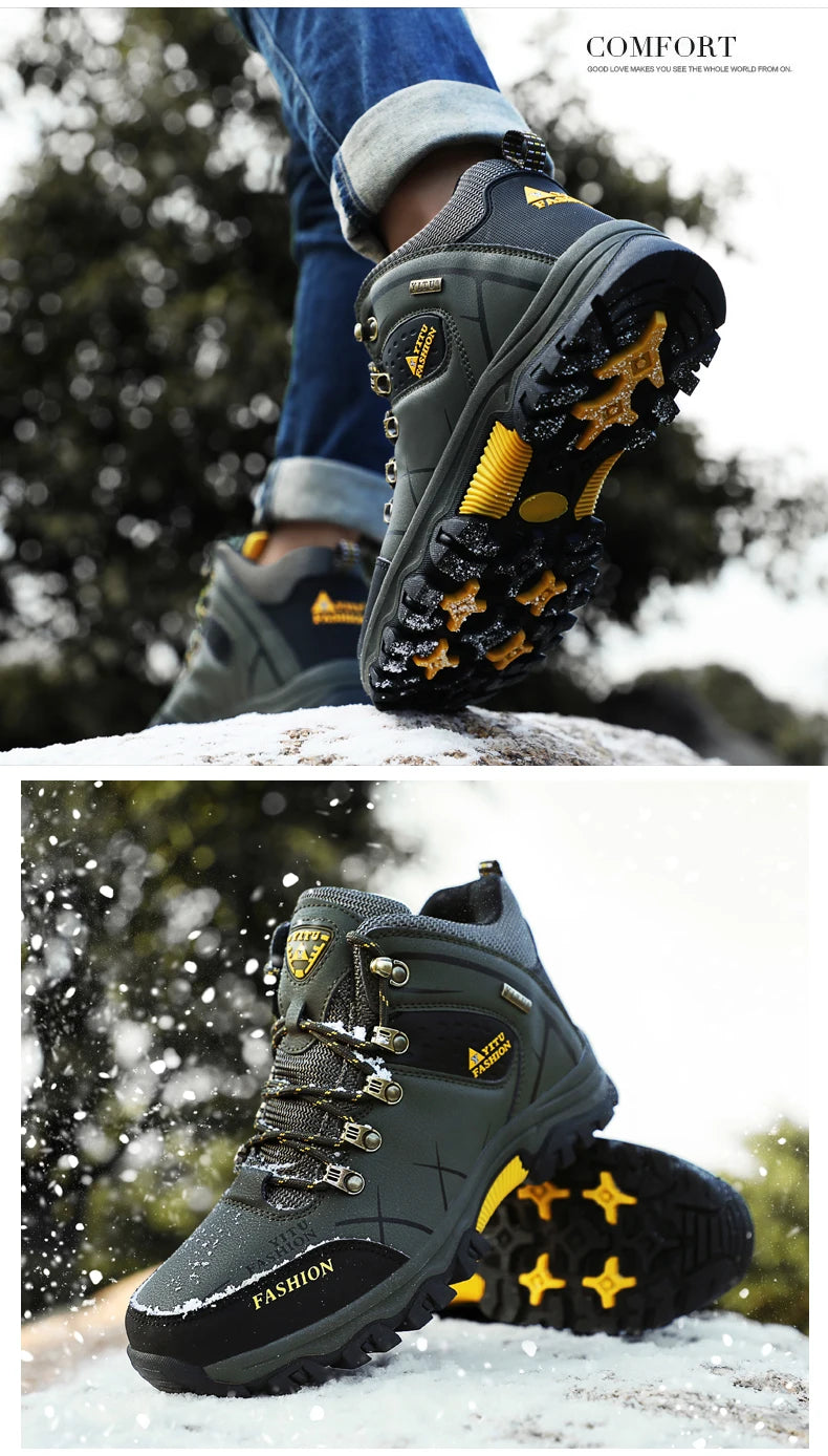 Waterproof Leather Winter Snow Boots