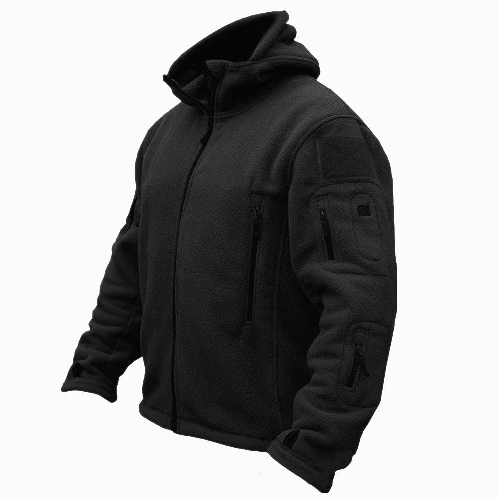 Men’s US Military Winter Fleece Tactical Softshell Hooded Jacket