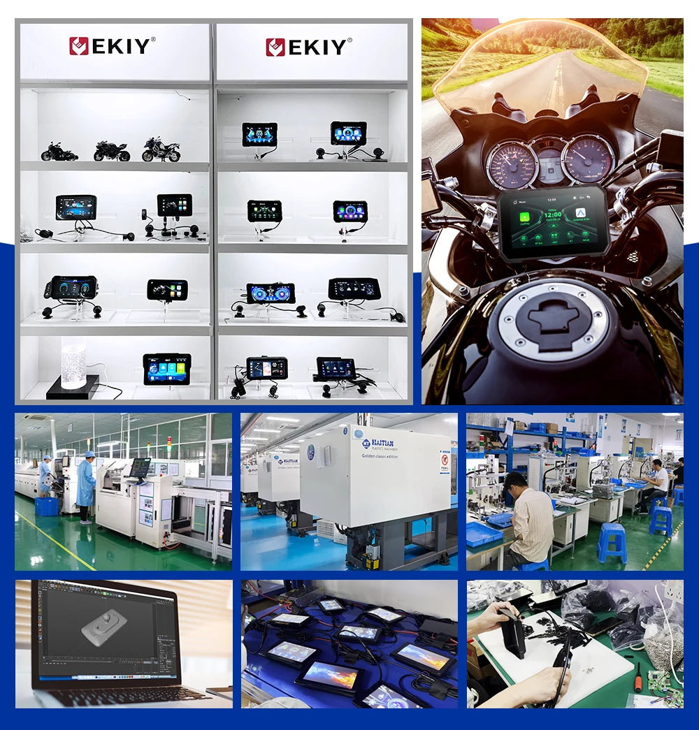 EKIY 5.0" Motorcycle GPS Display  Product Highlights: