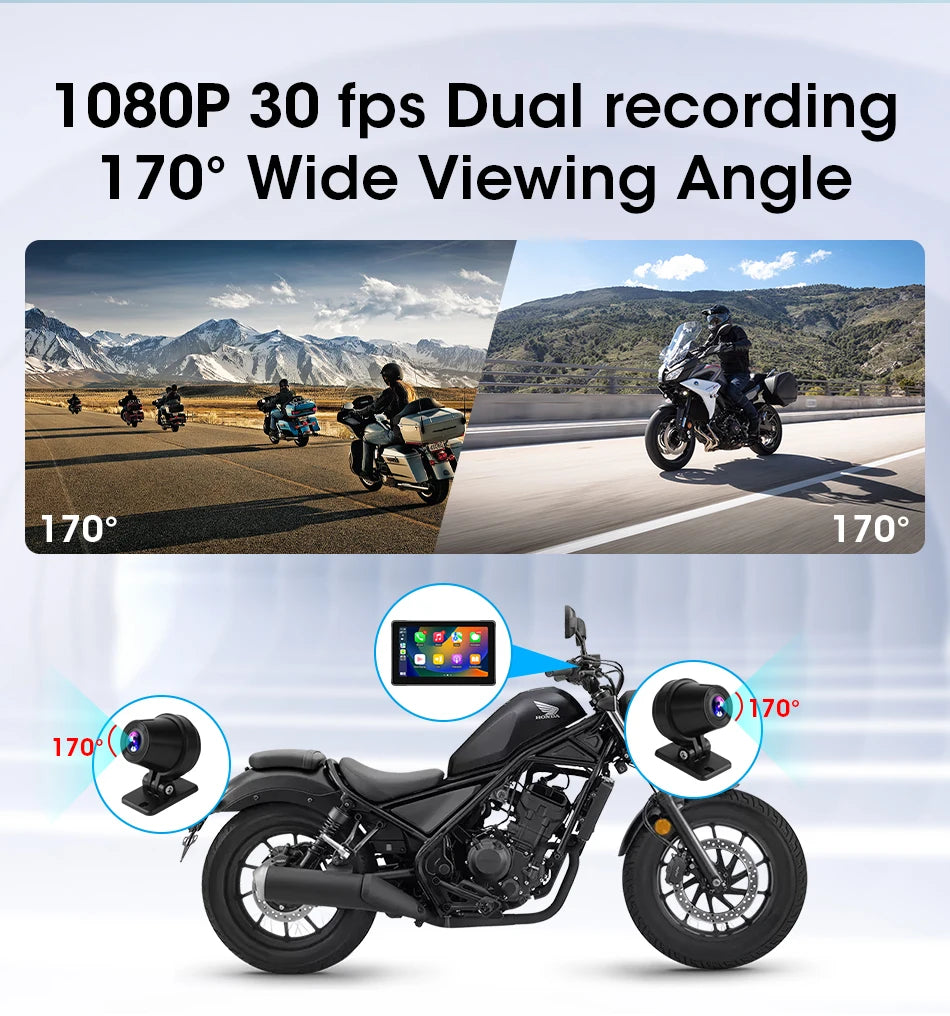 Vtopek 5"/7" Motorcycle GPS DVR