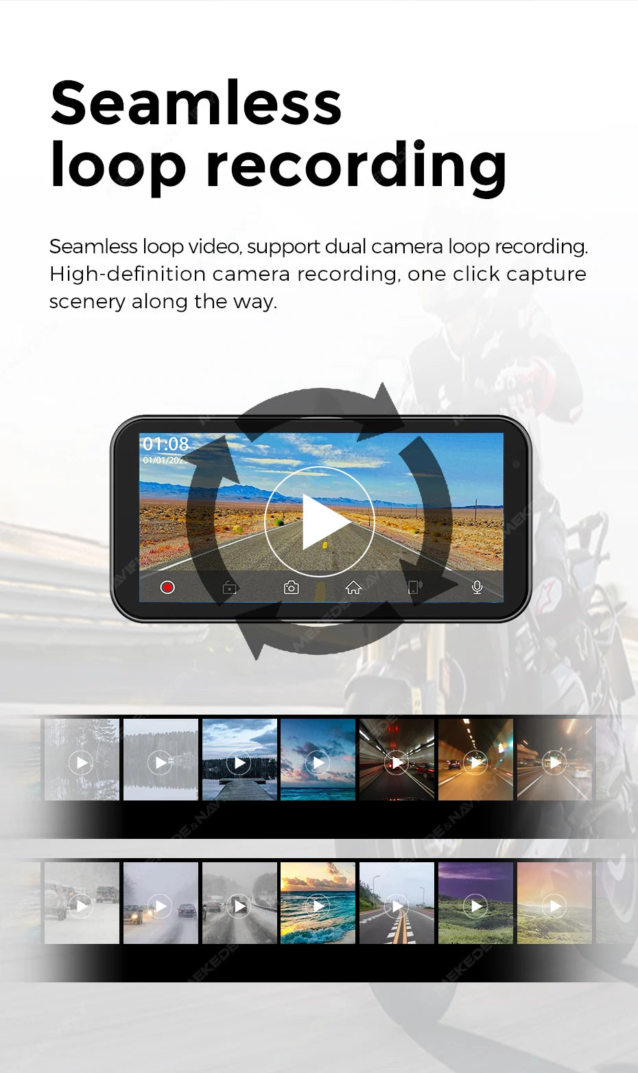 NaviFly 6.25" Motorcycle GPS Display