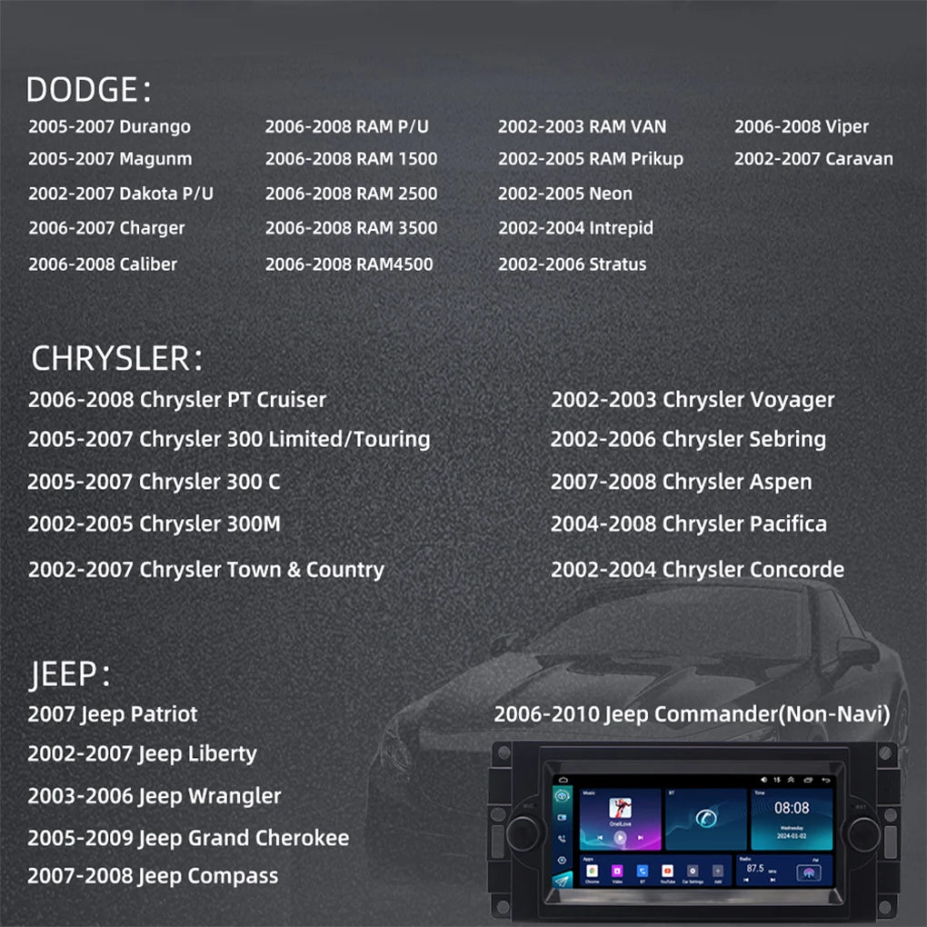 Android 13 Car Stereo for Dodge Ram