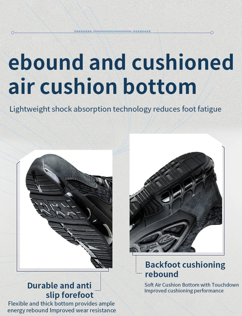 Rotating Button Steel Toe Safety Shoes