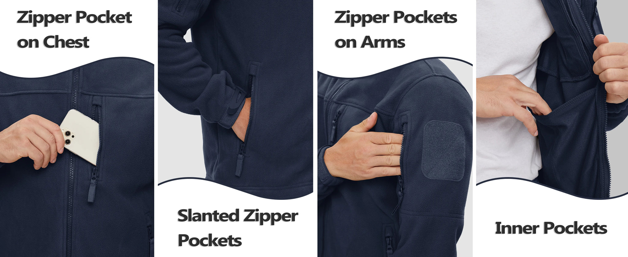 TACVASEN Men’s Fleece Jacket Windproof