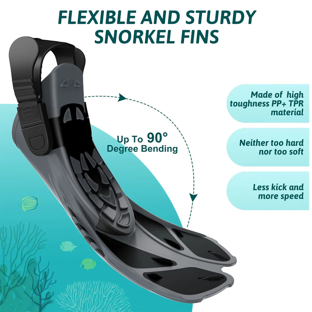 Adjustable Snorkel Fins for Adults