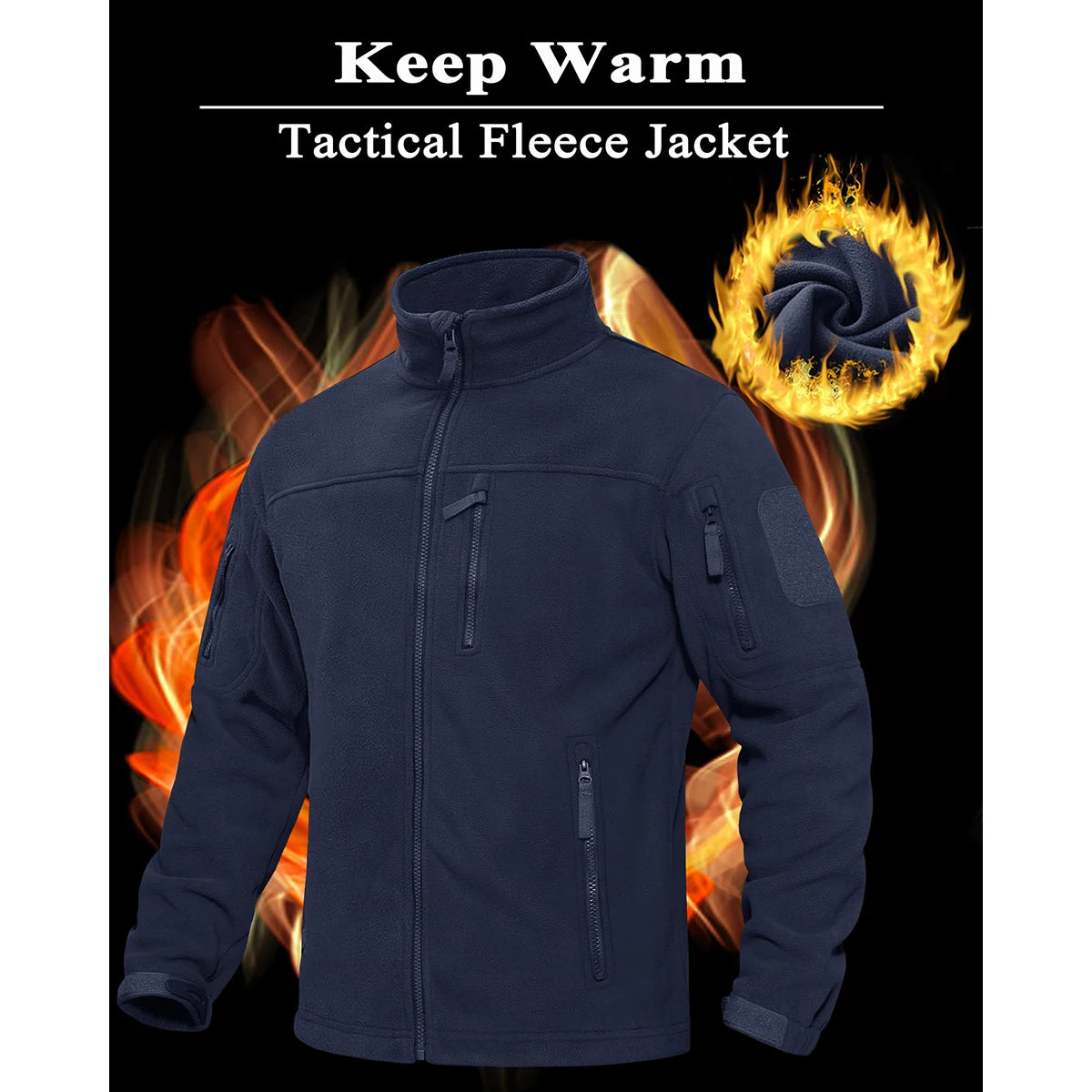 TACVASEN Men’s Fleece Jacket Windproof