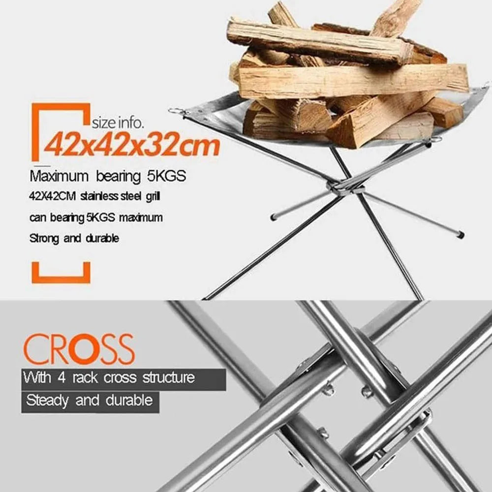 Foldable Stainless Steel Fire Pit