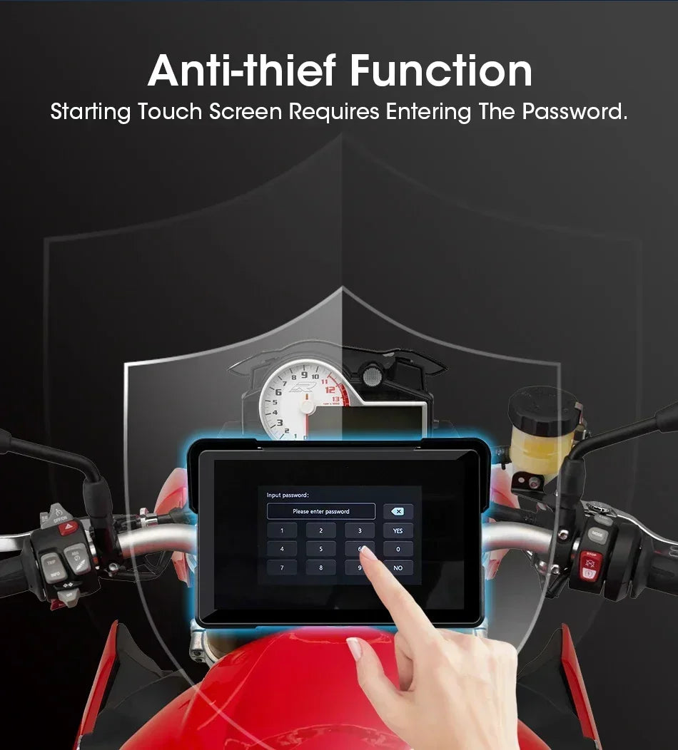 Portable CarPlay Motorcycle GPS