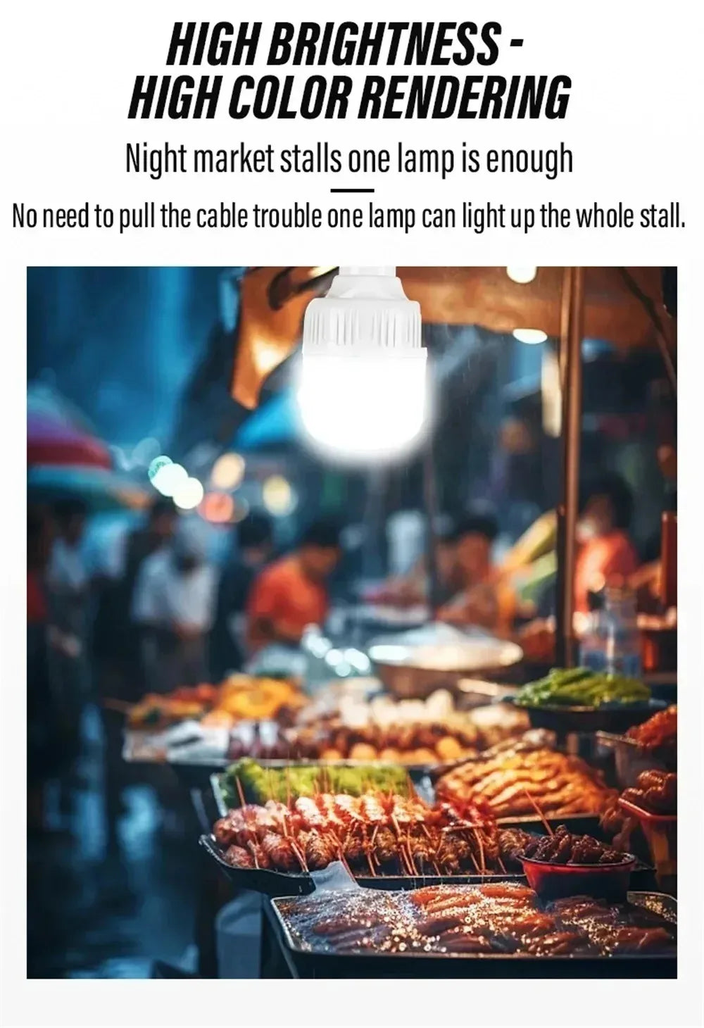 USB Rechargeable LED Camping Bulb