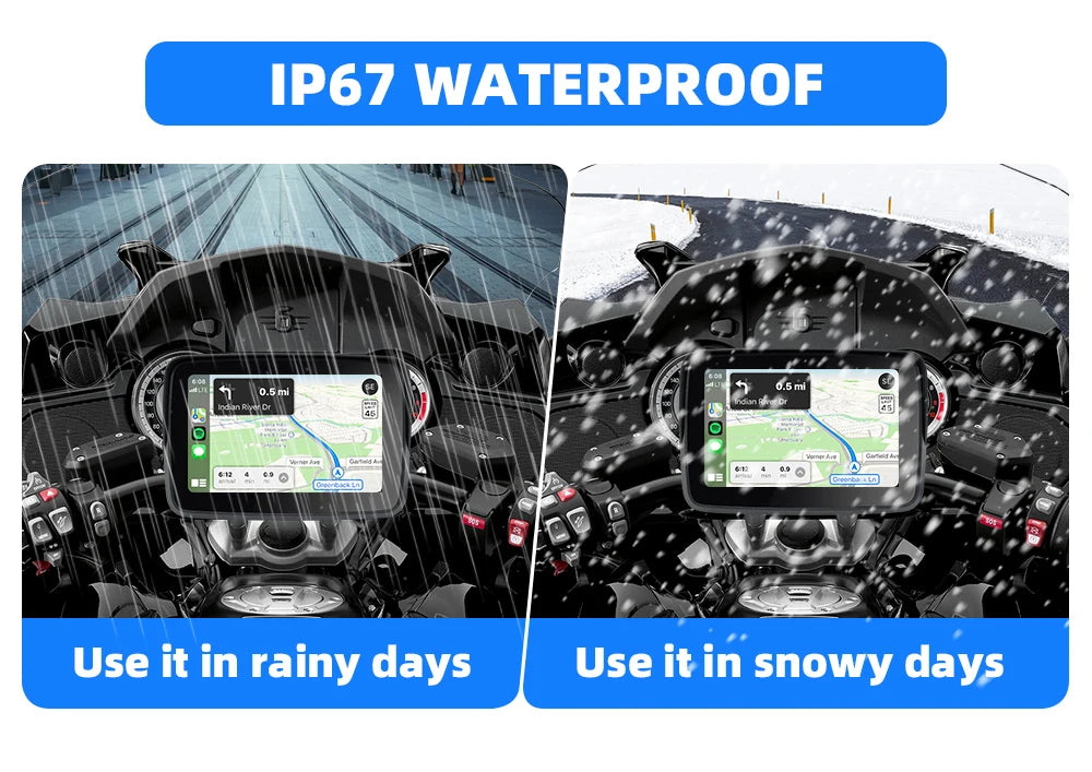 EKIY 5.0" Motorcycle GPS Display  Product Highlights: