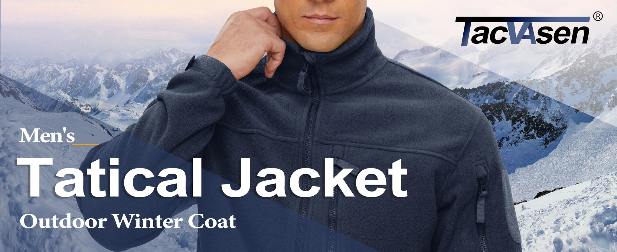 TACVASEN Men’s Fleece Jacket Windproof