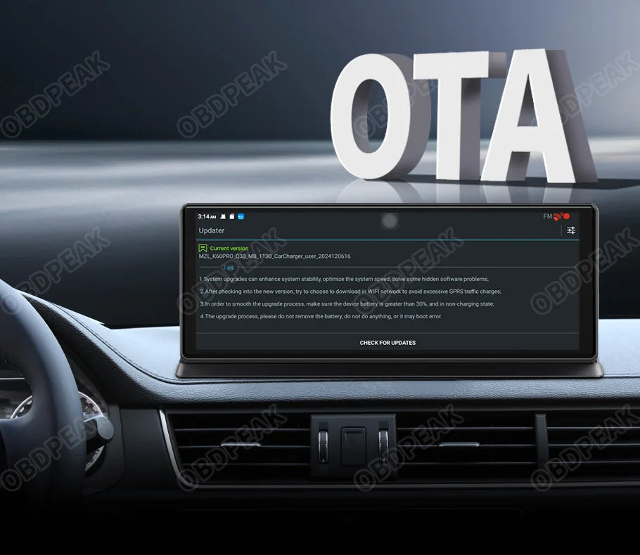 K60 Pro Smart Rearview Mirror Dash Cam