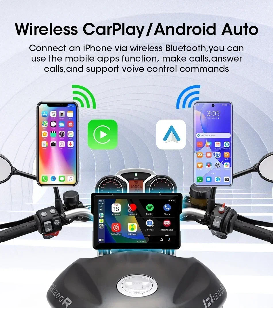 Portable CarPlay Motorcycle GPS