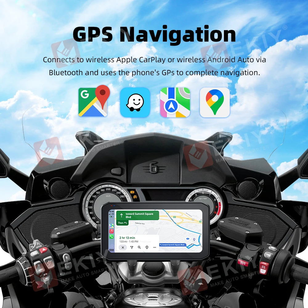 EKIY 6.25" CarPlay Moto GPS