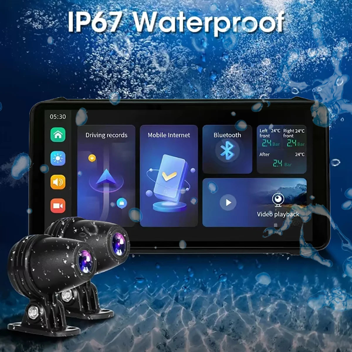 6.1" Waterproof Motorcycle GPS Display