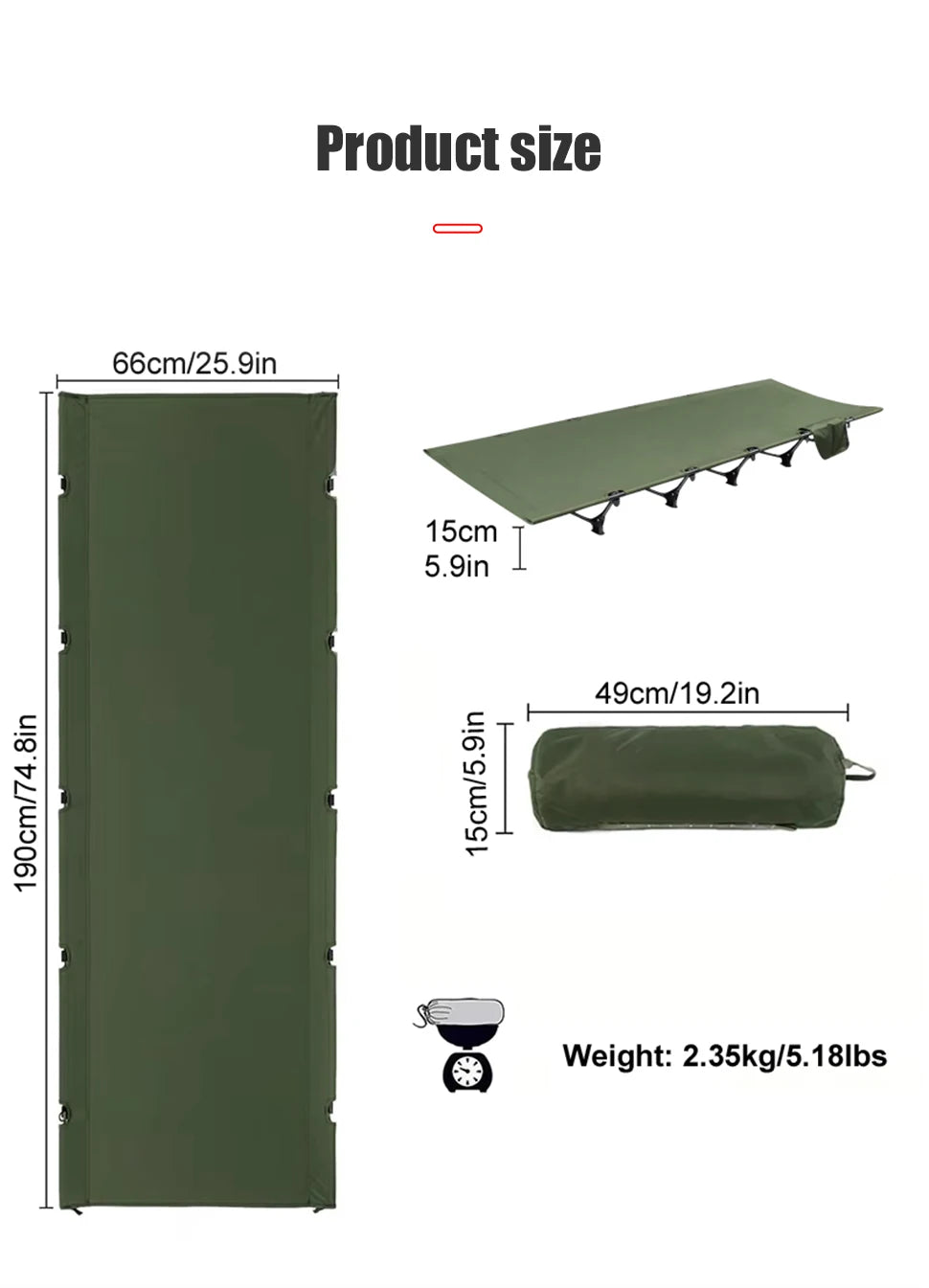 WESTTUNE Camping Cot