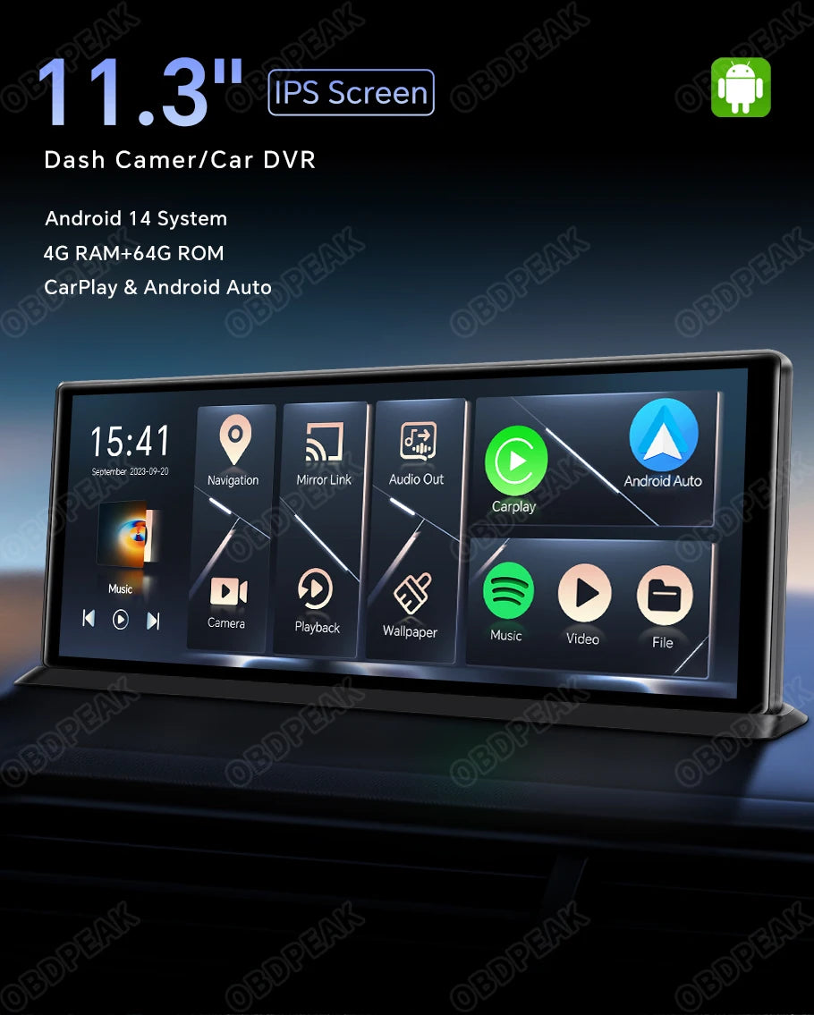 K60 Pro Smart Rearview Mirror Dash Cam