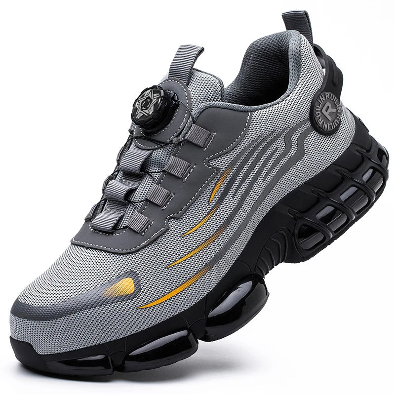Rotating Button Steel Toe Safety Shoes