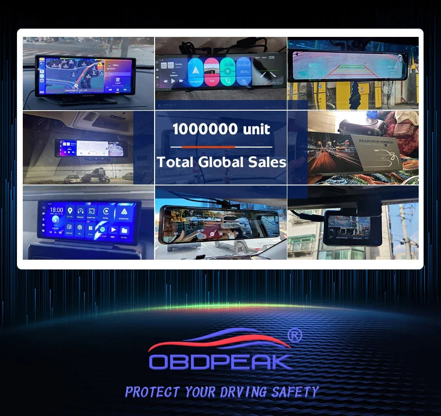 K60 Pro Smart Rearview Mirror Dash Cam