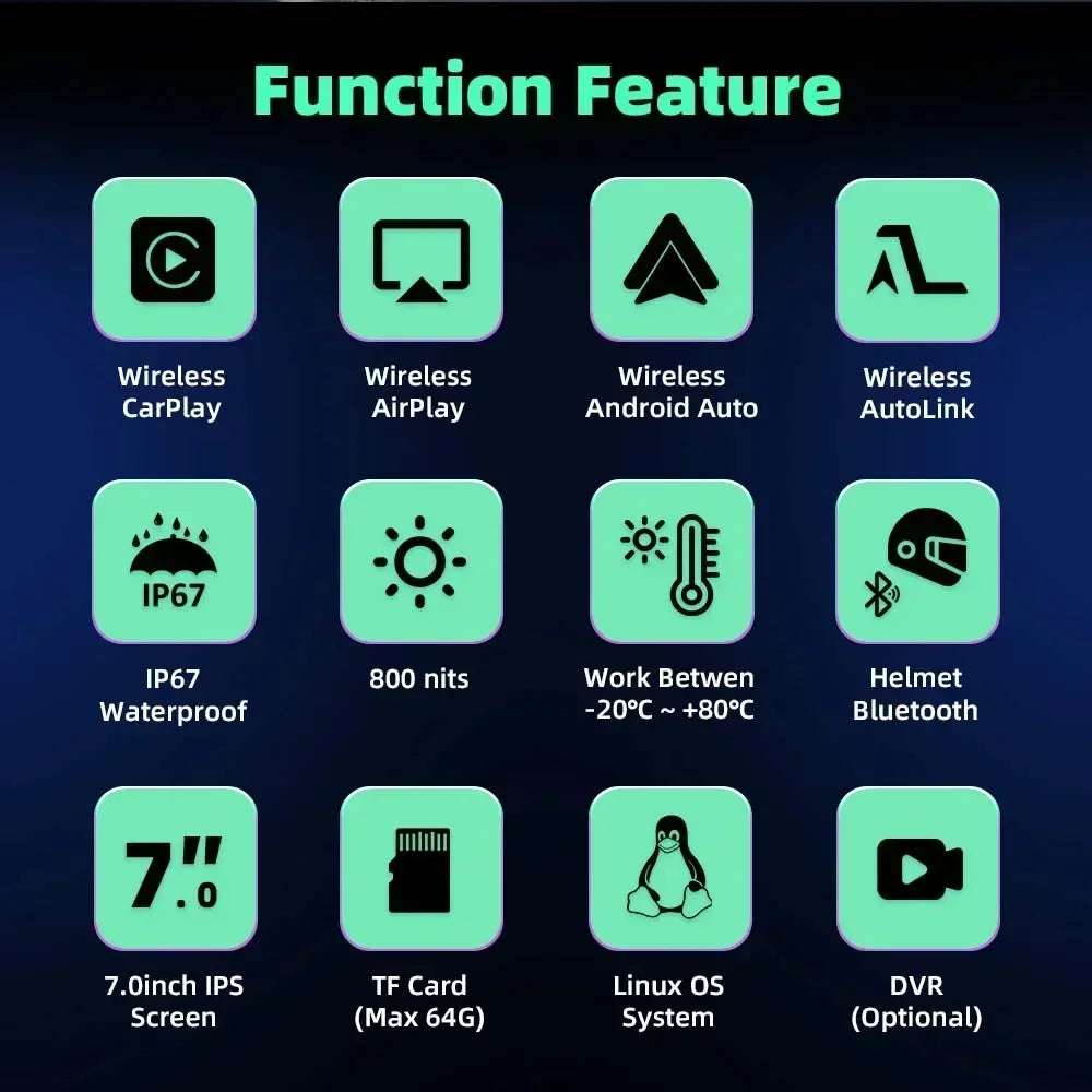 5/7'' Motorcycle GPS Display