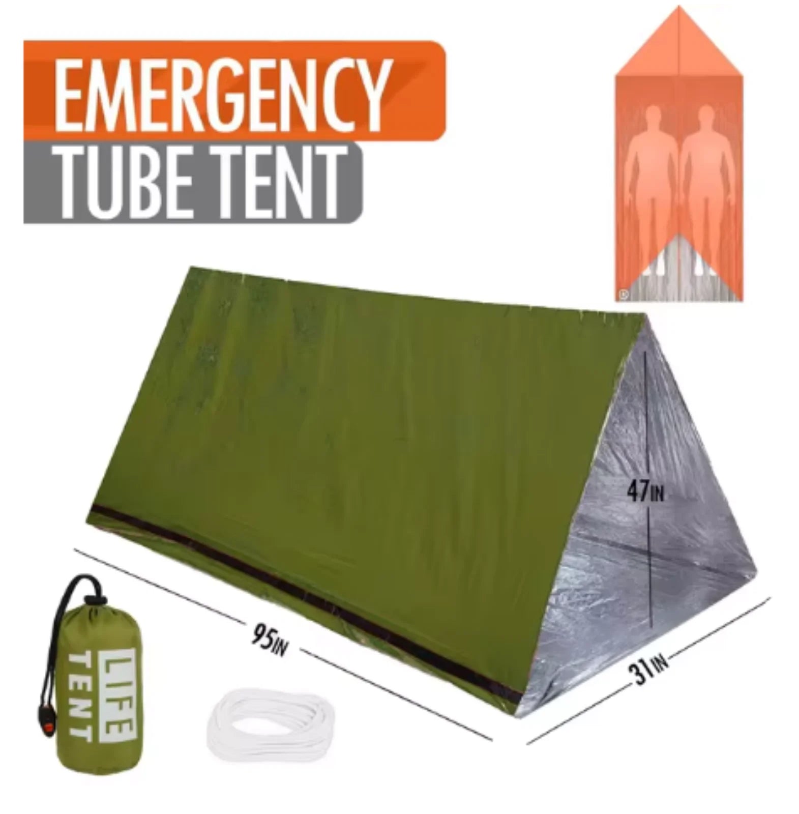 2 Person Waterproof Emergency Tent