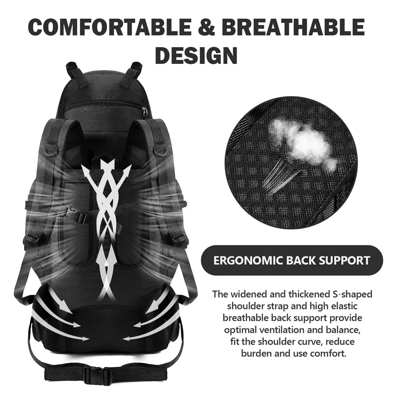 90L Waterproof Hiking Backpack