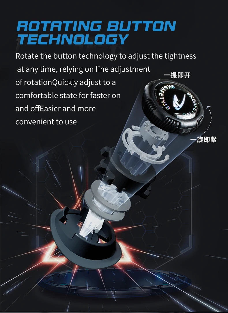 Rotating Button Steel Toe Safety Shoes