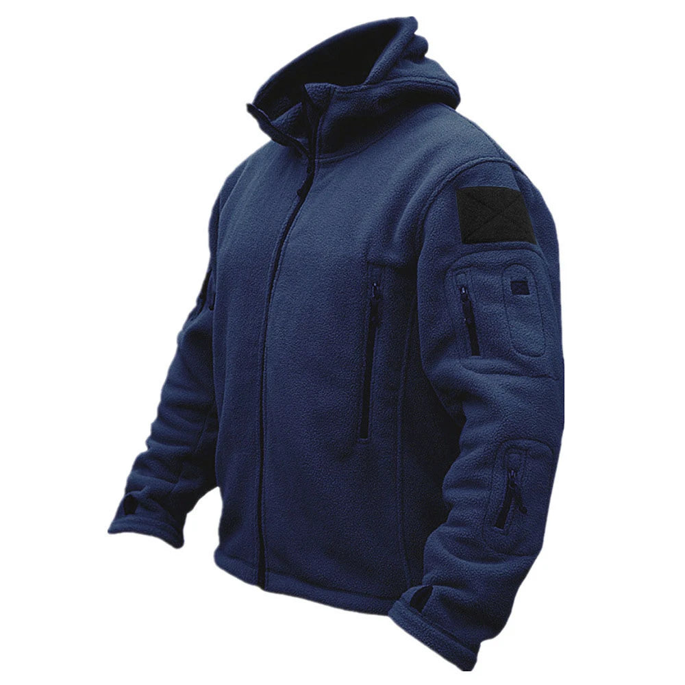 Men’s US Military Winter Fleece Tactical Softshell Hooded Jacket