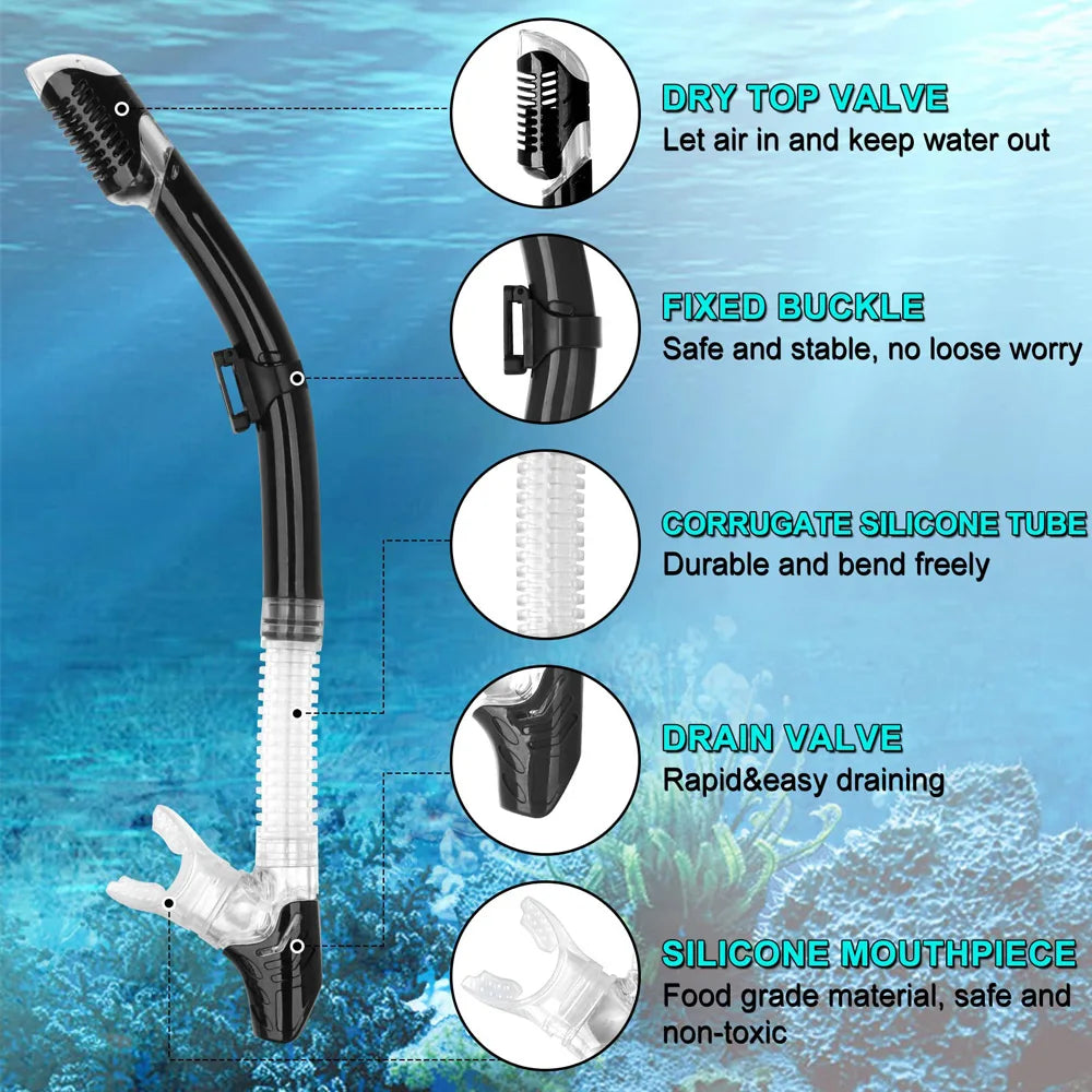 Adult Dry Snorkel Diving Set