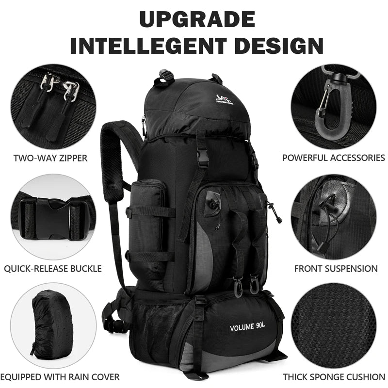 90L Waterproof Hiking Backpack
