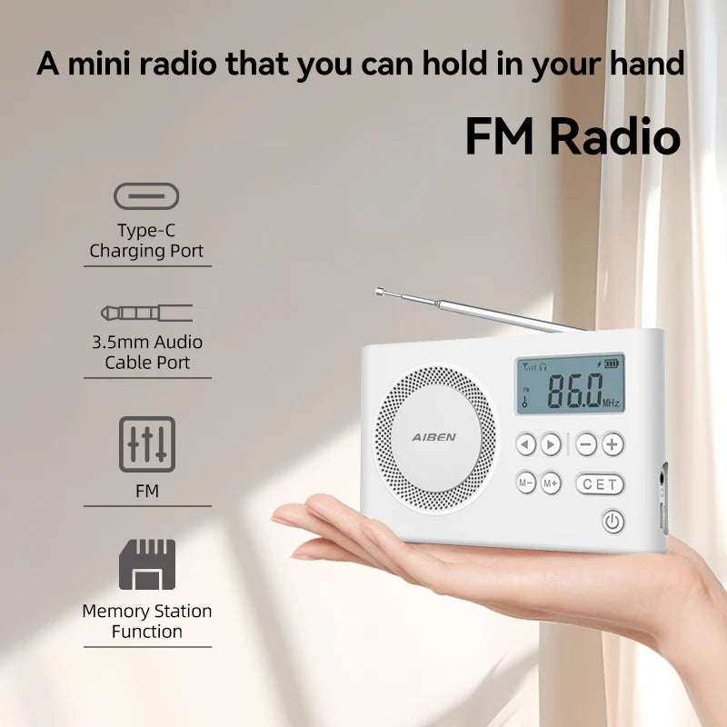 AIBEN C5S Mini Portable Radio