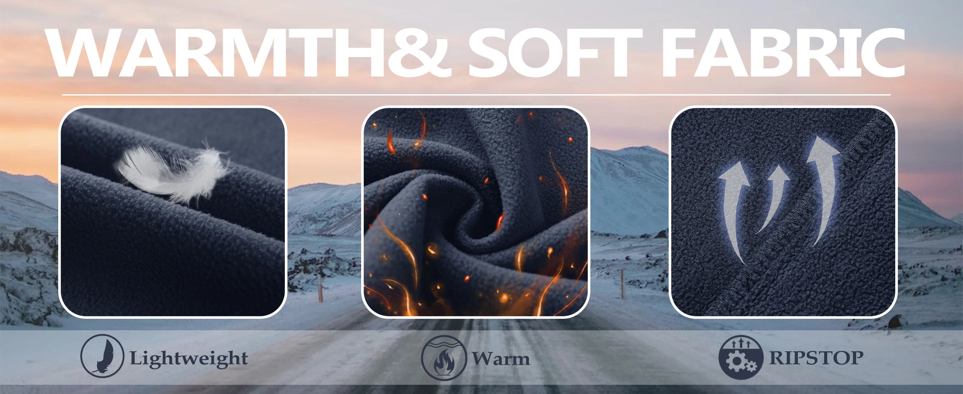 TACVASEN Men’s Fleece Jacket Windproof