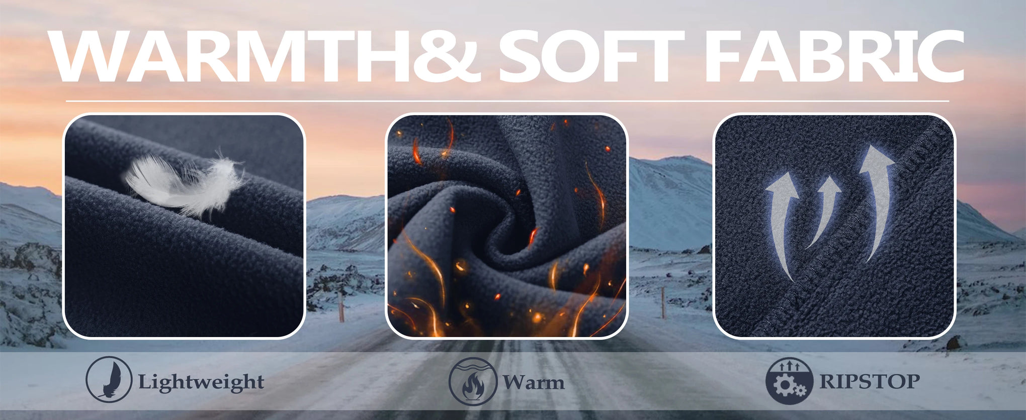 TACVASEN Men’s Fleece Jacket Windproof