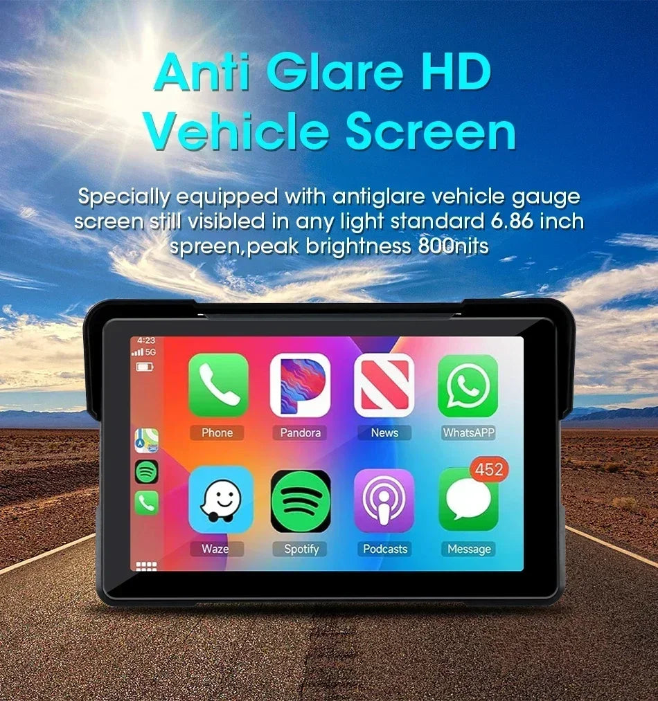 Portable CarPlay Motorcycle GPS