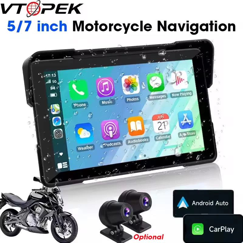 Vtopek 5"/7" Motorcycle GPS DVR