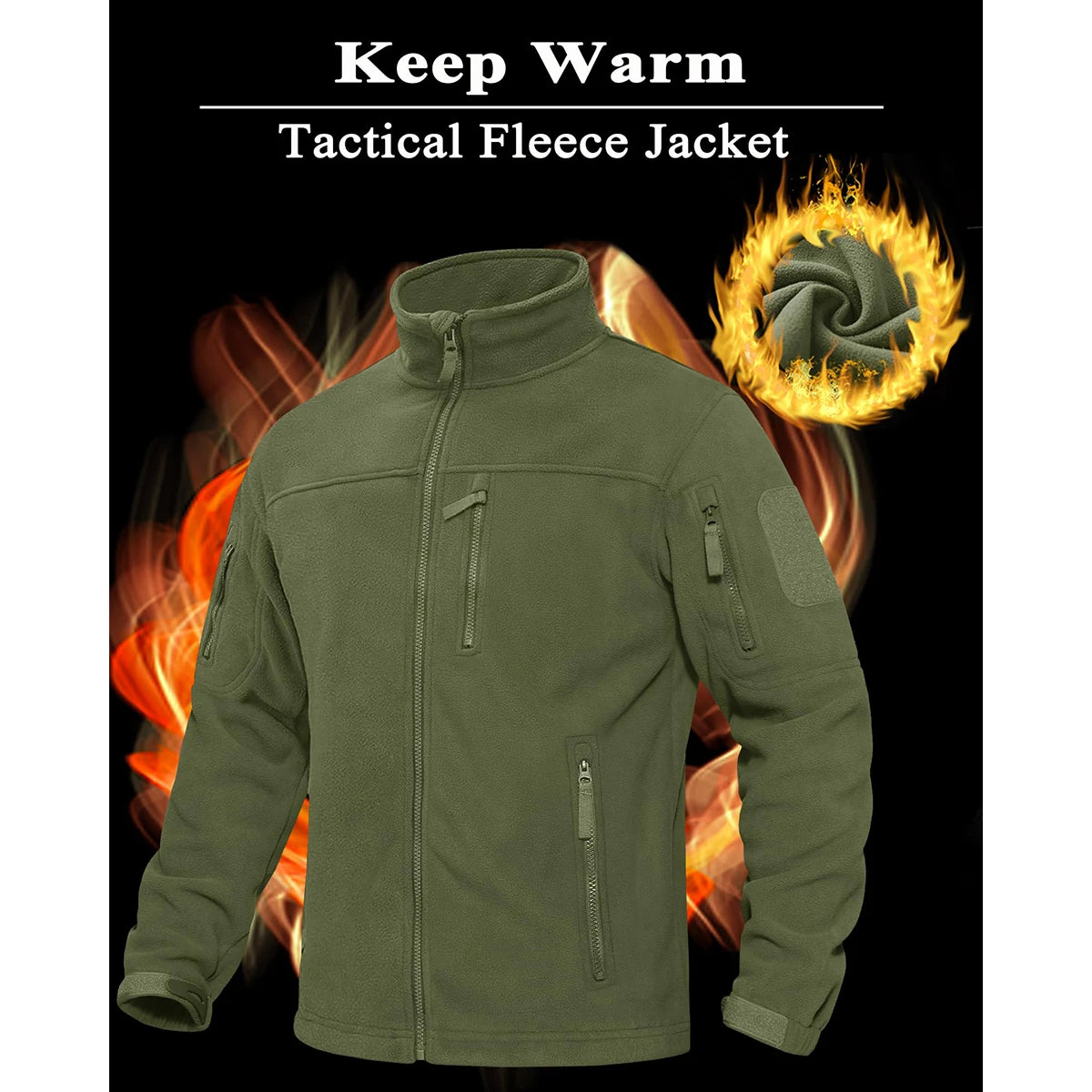 TACVASEN Men’s Fleece Jacket Windproof