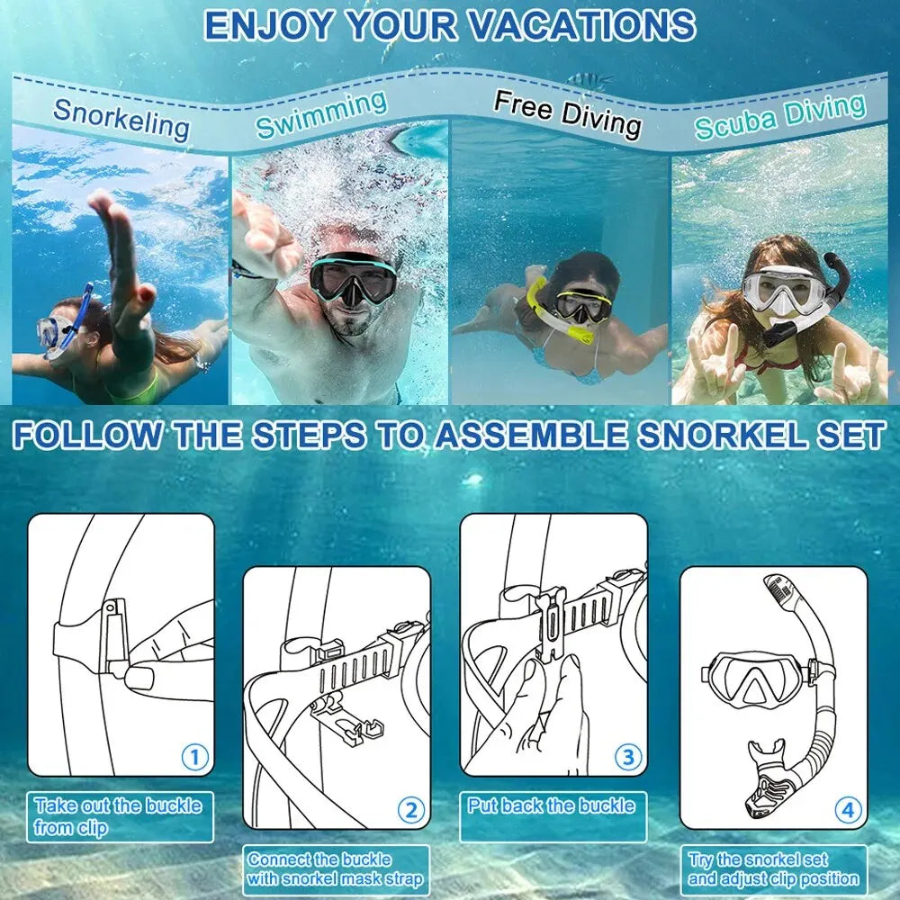 Adult Dry Snorkel Diving Set