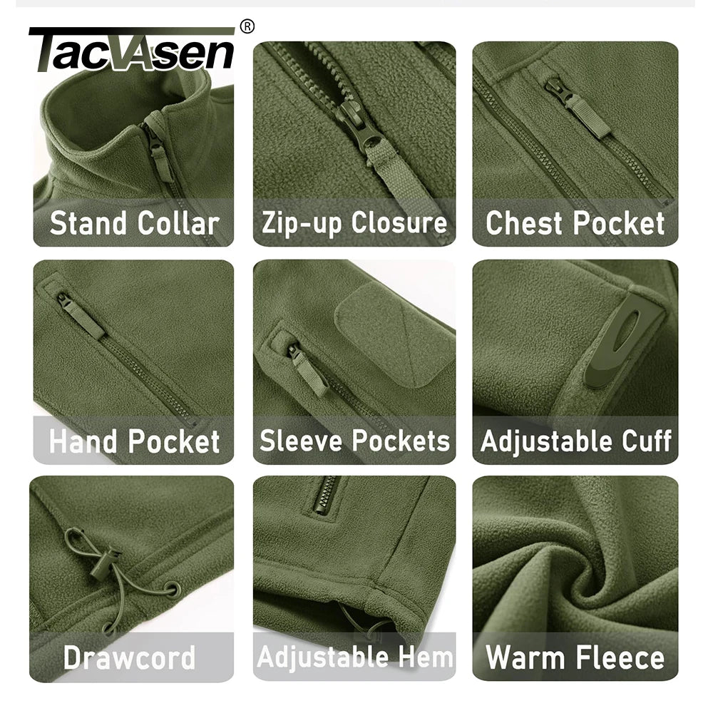 TACVASEN Men’s Fleece Jacket Windproof