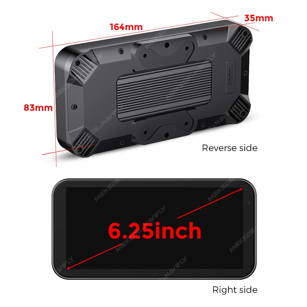 NaviFly 6.25" Motorcycle GPS Display